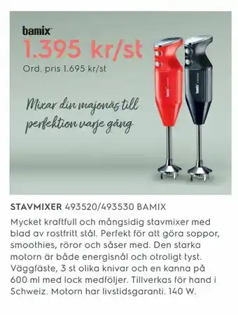 Electrolux Home STAVMIXER 493520/493530 BAMIX erbjuda