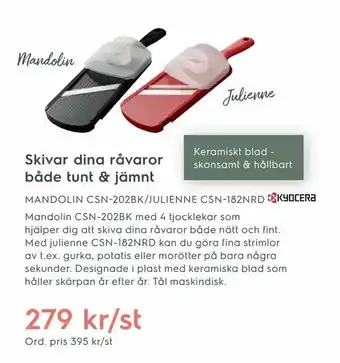 Mandolin csn-202bk/julienne csn-182nrd