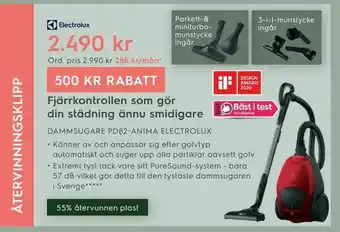 Electrolux Home Dammsugare pd82-anima electrolux erbjuda