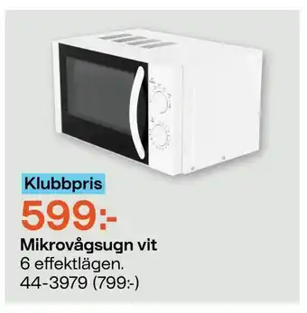 Mikrovågsugn vit