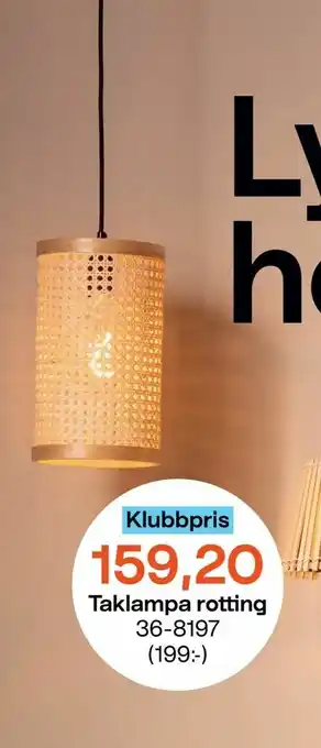 Clas Ohlson Taklampa rotting erbjuda
