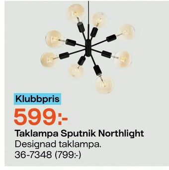 Clas Ohlson Taklampa Sputnik Northlight erbjuda