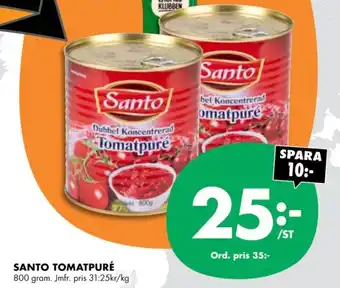 ÖoB SANTO TOMATPURÉ erbjuda