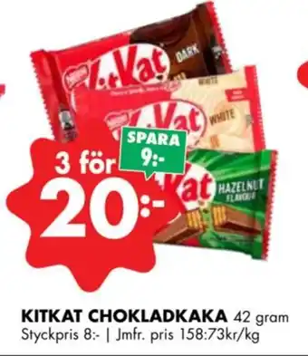 ÖoB KITKAT CHOKLADKAKA erbjuda