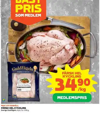 Coop FÄRSK HEL KYCKLING erbjuda