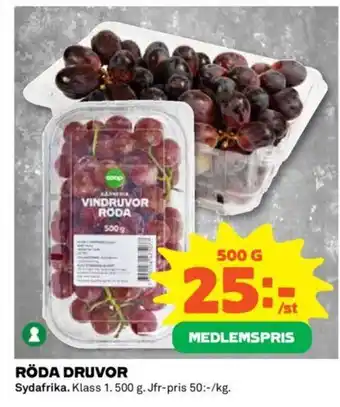 Coop RÖDA DRUVOR erbjuda