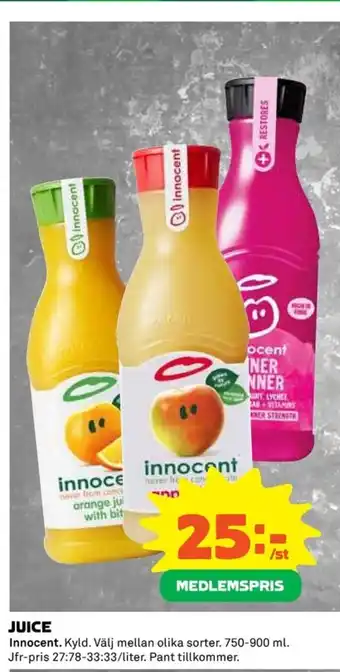 Coop JUICE erbjuda