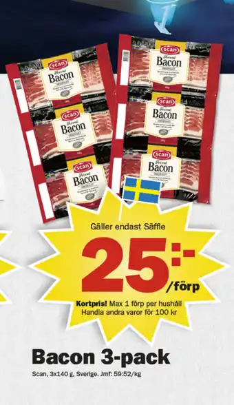 Pekås Bacon 3-pack erbjuda