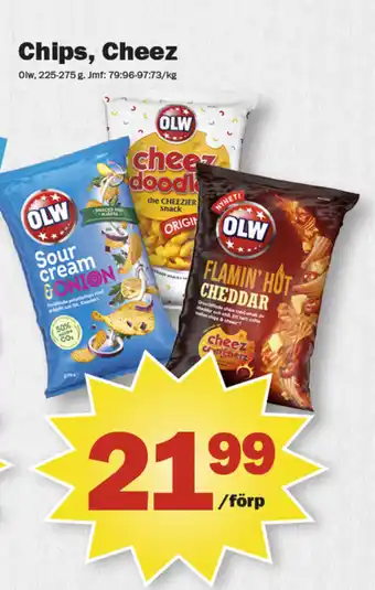 Pekås Chips, Cheez erbjuda