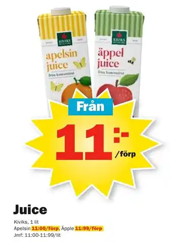 Pekås Kiviks Juice 1 lit erbjuda