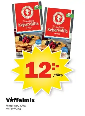 Pekås Kungsörnen Våffelmix 400g erbjuda