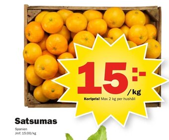 Pekås Satsumas erbjuda