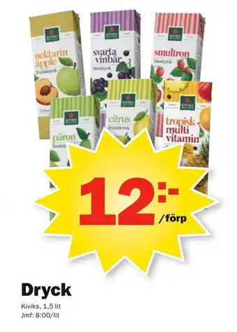 Pekås Kiviks Dryck 1,5 lit erbjuda