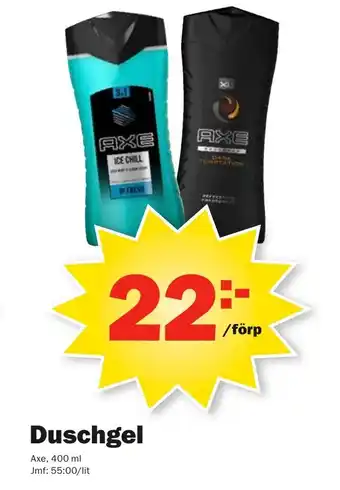 Pekås Axe Duschgel 400ml erbjuda