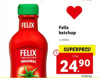 Lidl Felix ketchup 1,5kg erbjuda
