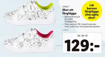 Lidl Lupilu Skor att färglägga Stl. 24-31 erbjuda