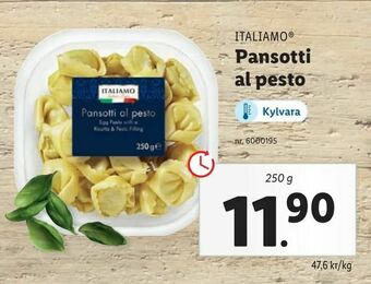 Lidl Pansotti al pesto erbjuda