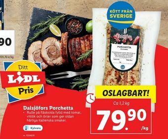 Lidl Dalsjöfors Porchetta erbjuda