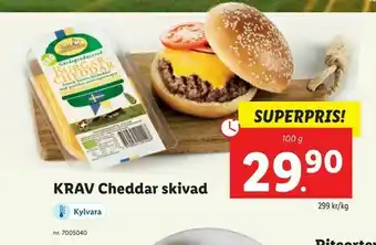 Lidl KRAV Cheddar skivad erbjuda