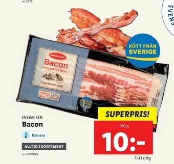 Lidl Bacon erbjuda