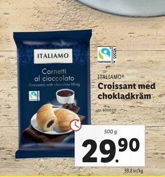 Lidl Croissant med chokladkräm erbjuda