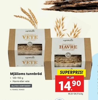 Lidl Mjälloms tunnbröd erbjuda