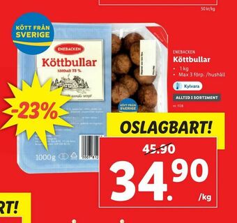 Lidl Köttbullar erbjuda