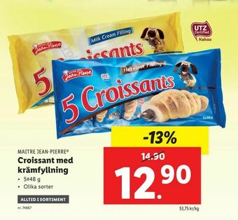 Lidl Croissant med krämfyllning erbjuda
