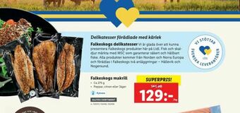 Lidl Falkeskogs makrill erbjuda