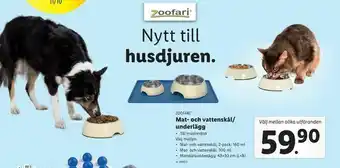 Lidl Mat- och vattenskål/ underlägg erbjuda