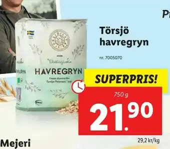 Lidl Törsjö havregryn erbjuda