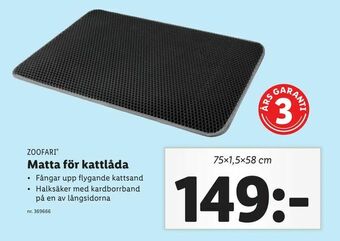 Lidl Matta för kattlåda erbjuda