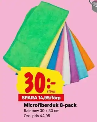 City Gross Rainbow Microfiberduk 8-pack 30x30cm erbjuda
