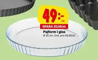 City Gross Pajform i glas ø 30cm erbjuda