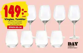 City Gross Day Vinglas, Tumbler 4x50cl och 4x36cl erbjuda
