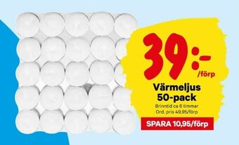 City Gross Värmeljus 50-pack erbjuda