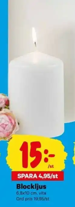 City Gross Blockljus 6,8x10cm erbjuda