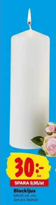 City Gross Blockljus 6,8x20cm erbjuda