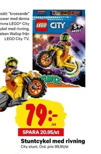 City Gross Lego City Stuntcykel med rivning erbjuda