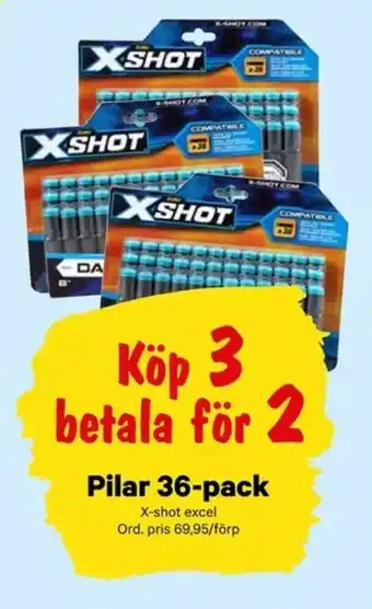 City Gross X-shot Pilar 36-pack erbjuda