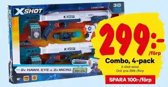 City Gross X-shot Combo, 4-pack erbjuda