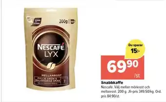 Coop Extra Snabbkaffe erbjuda
