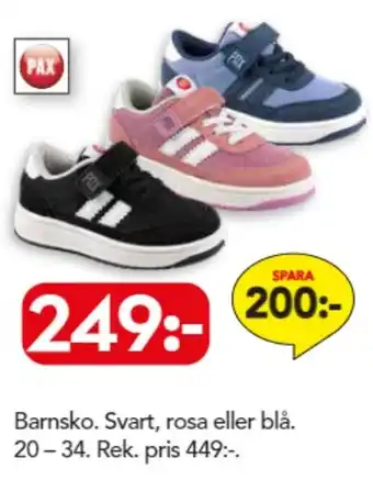 Bo Ohlsson Barnsko. Svart, rosa eller blå. 20-34 erbjuda