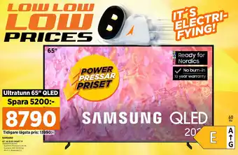 Power SAMSUNG 65" 4K QLED SMART TV erbjuda