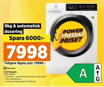 Power TVÄTTMASKIN EW8F7669Q1 erbjuda