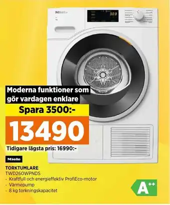 Power TORKTUMLARE TWD260WPNDS erbjuda