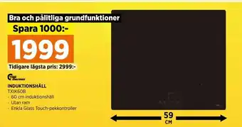 Power INDUKTIONSHÄLL TXIK60B erbjuda