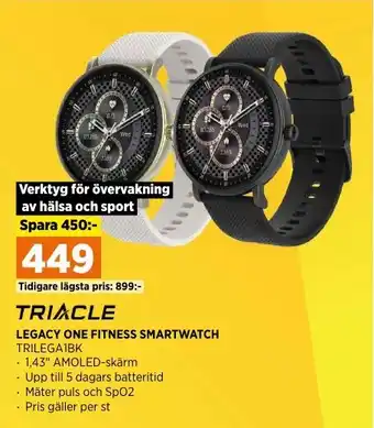 Power LEGACY ONE FITNESS SMARTWATCH erbjuda