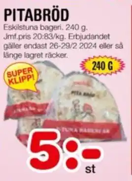 Nya Pulsen PITABRÖD erbjuda