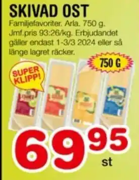 Nya Pulsen SKIVAD OST erbjuda